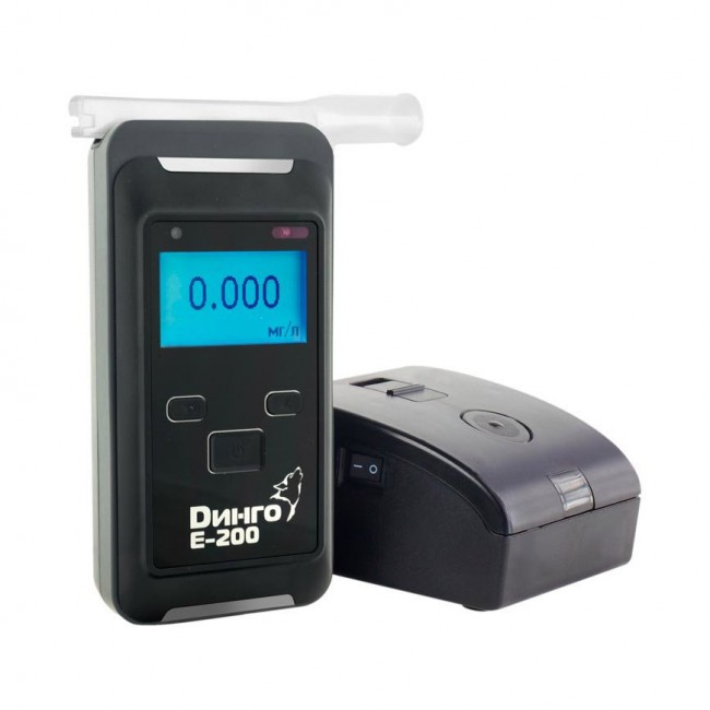 Алкотестер Динго Е-200 (В) с принтером, с Bluetooth - фото